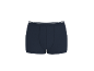 Boxers masculinos azul-marinho com uma risca branca na cintura.