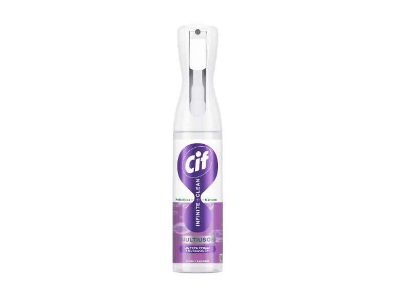 Cif Infinite+Clean multiusos com probióticos, lírios e lavanda.