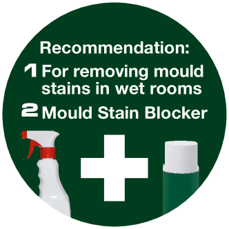 Recomendação: 1 Para remover manchas de bolor em casas de banho, 2 Bloqueador de Manchas de Bolor.