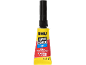 Tubo de cola instantânea de 4,5 g com texto 'SUPER POWER GEL'.