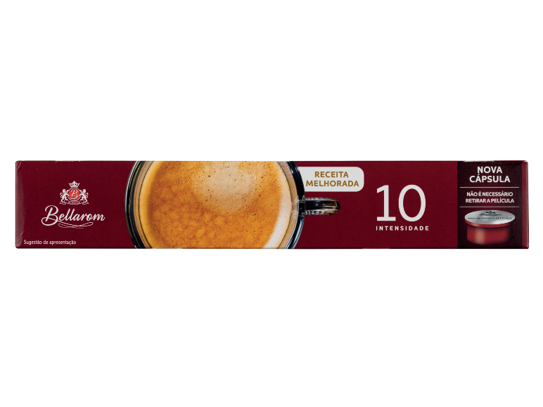 Bellarom, cápsulas de café intensidade 10, com receita melhorada e nova cápsula.