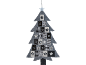 Calendário do advento em feltro em forma de árvore de Natal com bolsos numerados de 1 a 24.