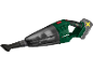 Aspirador portátil verde e preto com bico, sem bateria.