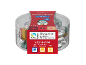 Bonecos de neve de chocolate de leite numa caixa transparente, 125g, 18 peças, com selo Fairtrade.