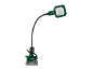 Luz de trabalho LED sem fio com pescoço de ganso flexível e braçadeira