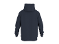 Hoodie azul escuro, vista traseira.