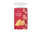 Pacote de biscoitos Speculoos com manteiga com um motivo natalício vermelho.