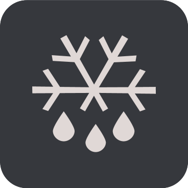 Ícone de neve e chuva, indicando condições meteorológicas mistas.