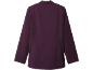 Casaco feminino roxo escuro, vista traseira.