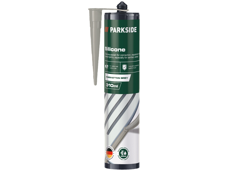 Selante de silicone, 310 ml, cinzento Manhattan, para interior e exterior, anti-bolor.