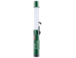 Luz de trabalho LED verde com gancho e botão de ligar/desligar.