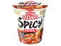 Noodles instantâneos picantes com chili, estilo ramen, prontos em 3 minutos.