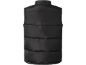 Colete acolchoado preto masculino, vista traseira