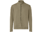 Cardigan de malha bege com fecho para homem