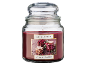 Vela perfumada de bagas de inverno num frasco de vidro com tampa.