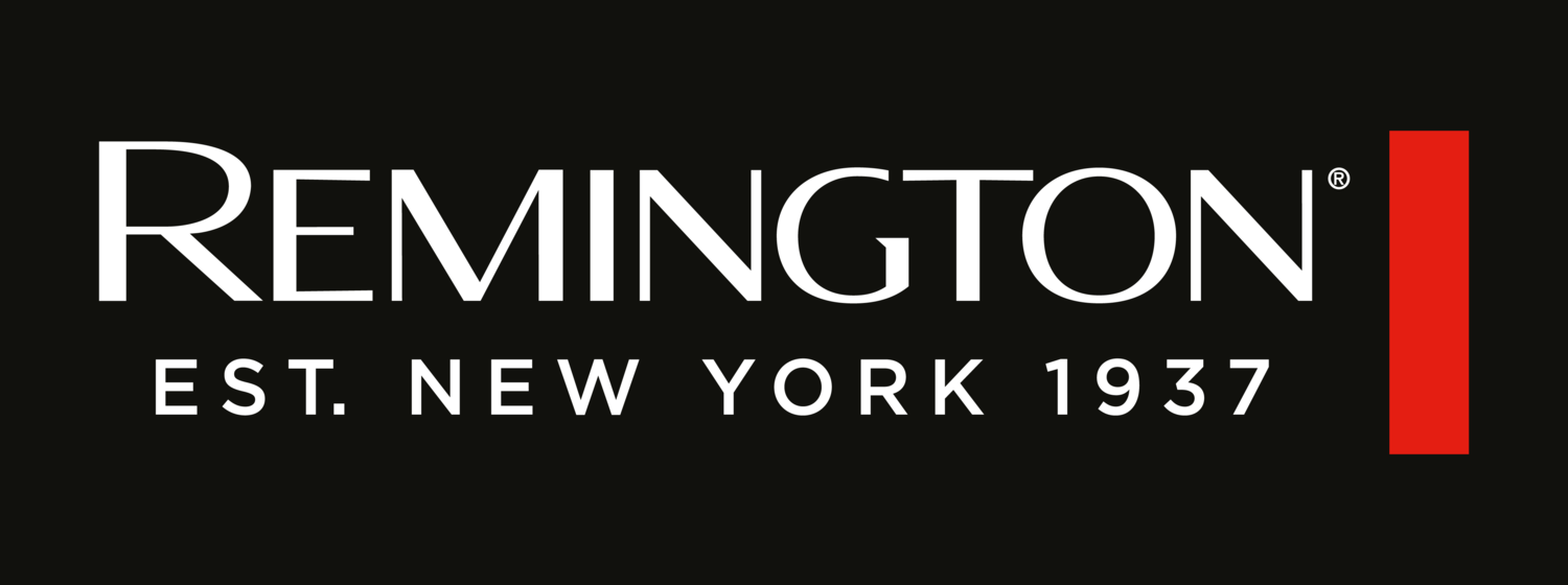 Texto: REMINGTON EST. NEW YORK 1937, com uma linha vertical vermelha.