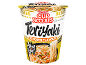 Noodles instantâneos com sabor a frango teriyaki, estilo ramen, prontos em 3 minutos.