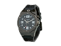 Relógio de pulso masculino com mostrador e bracelete pretos