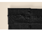 Detalhe da cintura de umas collants pretas com forro polar.