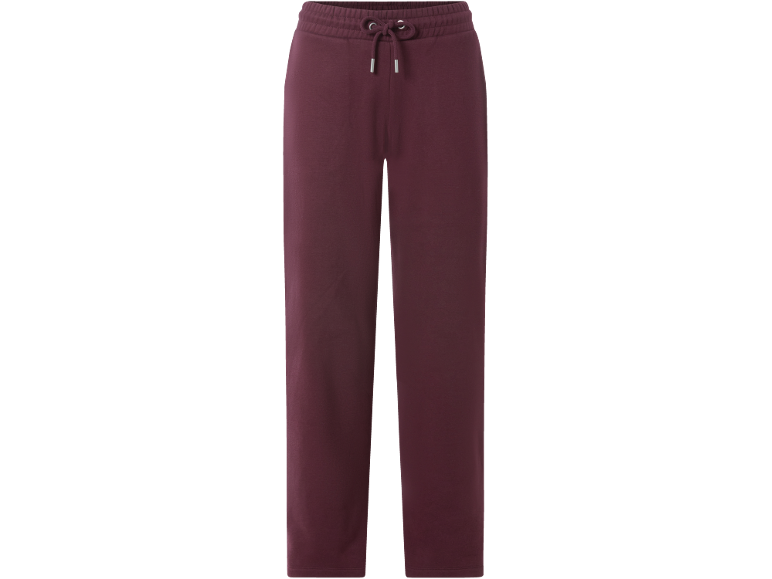 Calças de fato de treino bordeaux para mulher com cordão ajustável.
