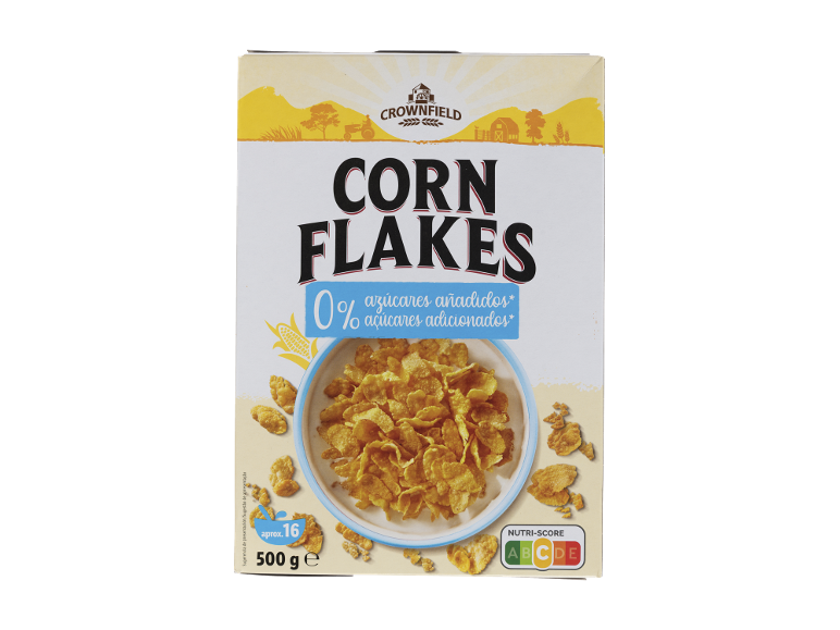 Flocos de milho Crownfield sem adição de açúcares, 500 g