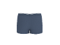 Boxers masculinos azul-escuro com cós branco.