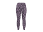 Leggings desportivas femininas com estampado leopardo roxo.