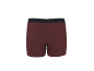 Boxers bordeaux com cós elástico preto.