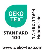Certificado Standard 100 com o número 17.HBD.11944 Hohenstein.