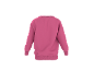 Camisola rosa de manga comprida com gola redonda, vista traseira