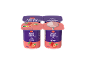 Quatro iogurtes sem lactose sabor morango, 500g no total.