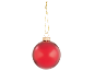 Bola de Natal vermelha com um cabide dourado.
