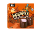 Halloween Schaumküsse, 16 bolos de marshmallow cobertos de chocolate com recheio rosa, 225g.