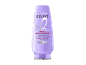 Amaciador de cabelo roxo com ácido hialurónico para 72h de hidratação.