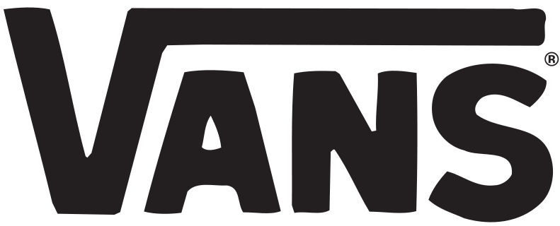 Texto: VANS, com uma linha sobre a letra V.