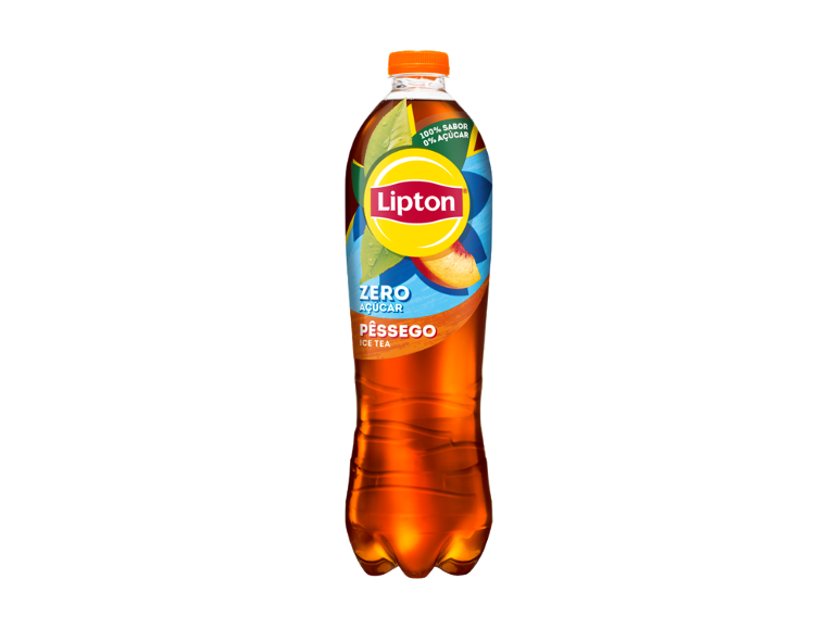 Lipton Ice Tea de pêssego zero açúcar em garrafa de 1,5 l.