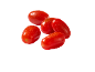 Grupo de tomates cereja vermelhos com gotas de água