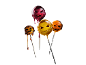 Chupa-chupas de Halloween em forma de abóbora com caras assustadoras e cobertura a escorrer.