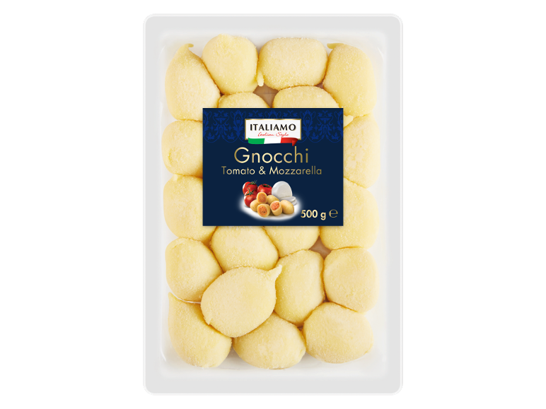 Embalagem de nhoque com tomate e mozzarella, 500 g