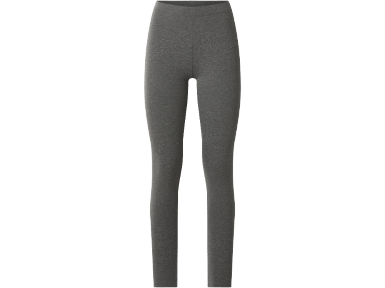 Leggings cinzentas de algodão, ideais para conforto e uso diário.