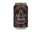 Lata de cerveja Argus Tostada Torrada com 6,6% de teor alcoólico.