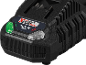 Bateria de 20 V com indicador de carga e a inscrição «4,5 A max.»