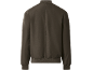 Blusão bomber masculino castanho escuro, vista traseira.