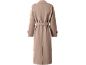 Gabardine bege para mulher, vista traseira, com cinto na cintura.