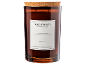 Vela perfumada de vidro castanho com tampa de cortiça e texto 'Sage Serenity'.