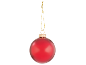Bola de Natal vermelha mate com um cabide dourado.