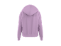 Hoodie roxo, vista traseira.