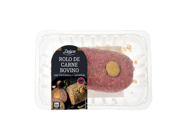 Rolo de carne bovino Deluxe com farinheira e castanhas