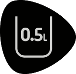 Marca de capacidade 0,5L