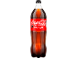 Coca-Cola Zero Sugar numa garrafa de 2 litros com rótulo vermelho e tampa preta.